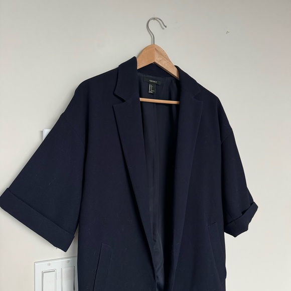 Navy short sleeves coat Forever 21 - Picture 2 of 5